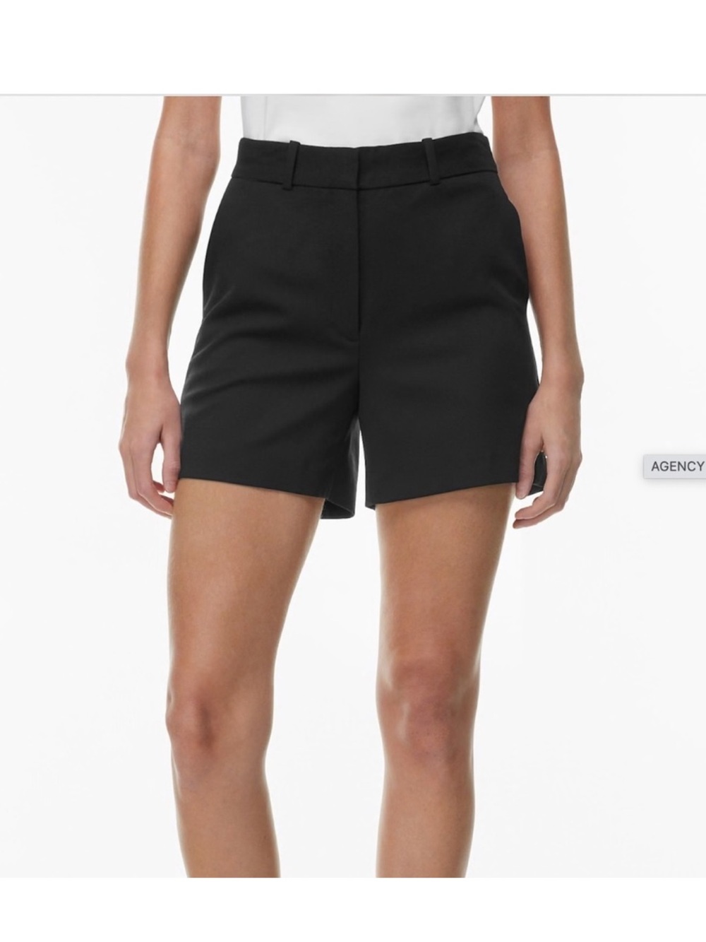 Aritzia High-Waist Black Tailored Shorts